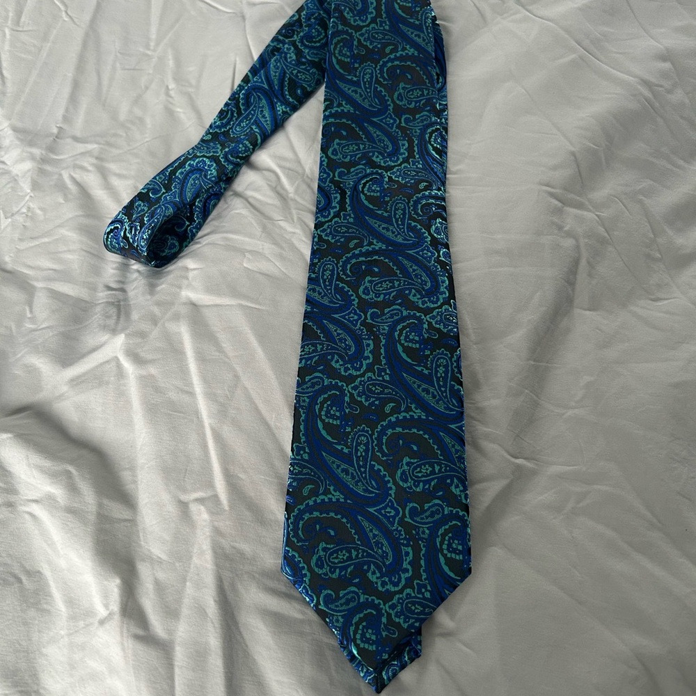 Paisley Blue and Green Men's Tie